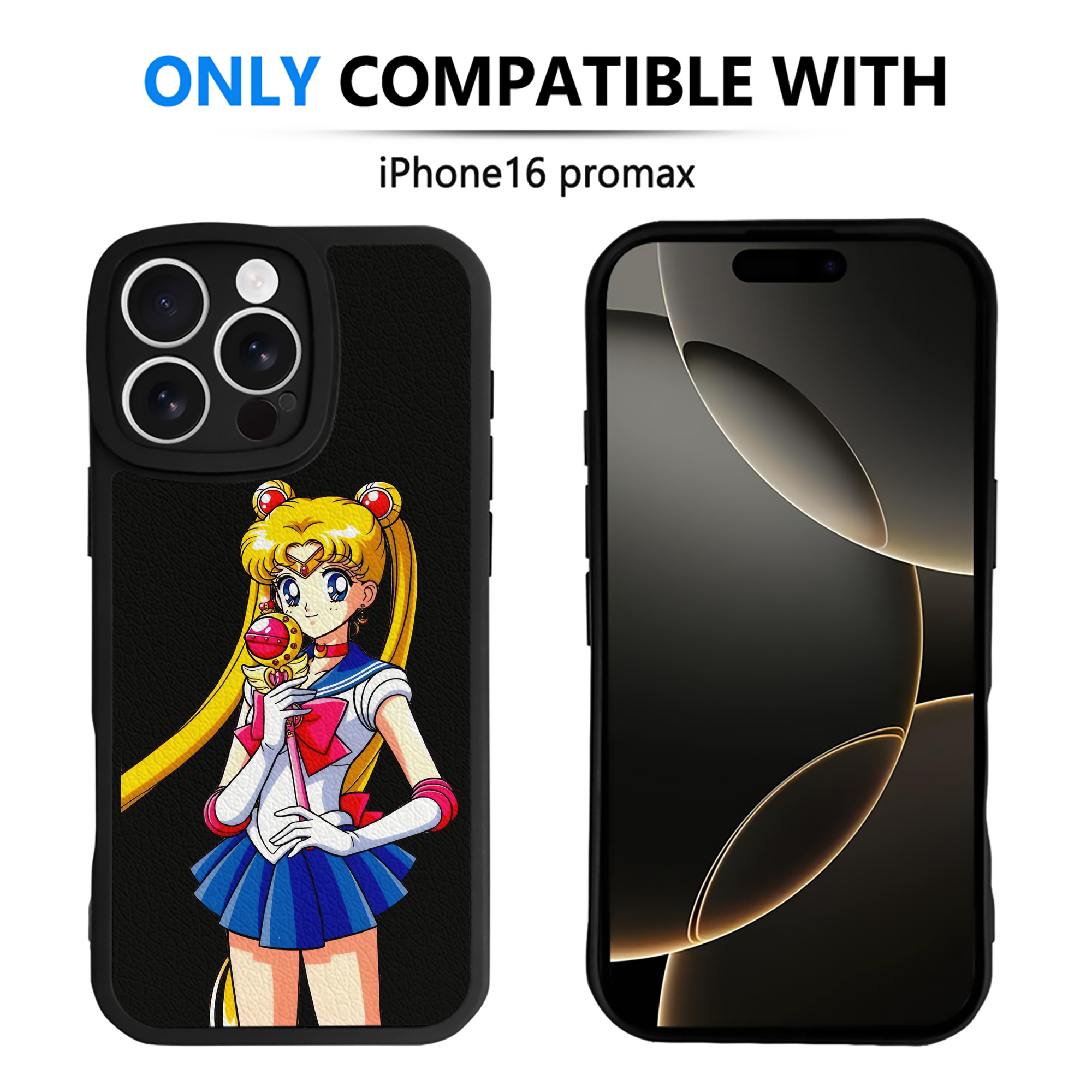 （画像用） 美少女戦士セーラームーン 月野 うさぎ つきの うさぎ Sailor Moon Tsukino Usagi 【iPhone 16シリーズ対応】シリコンスマホケース（レザー調） 材質：シリコン